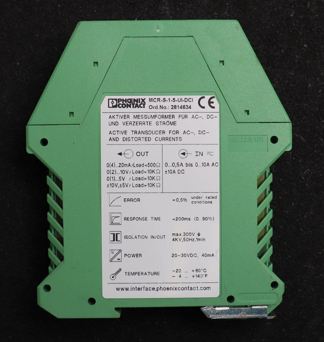 Bild des Artikels PHOENIX-CONTACT-Messumformer-MCR-S-1-5-UI-DCI-Ord.No.-2814634-gebraucht