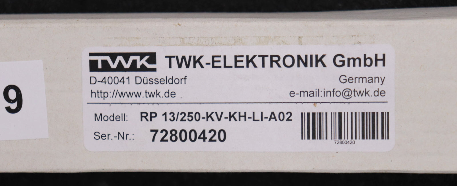 Bild des Artikels TWK-ELEKTRONIK-Potentiometrischer-Wegaufnehmer-Modellreihe-RP13-Hub-250mm