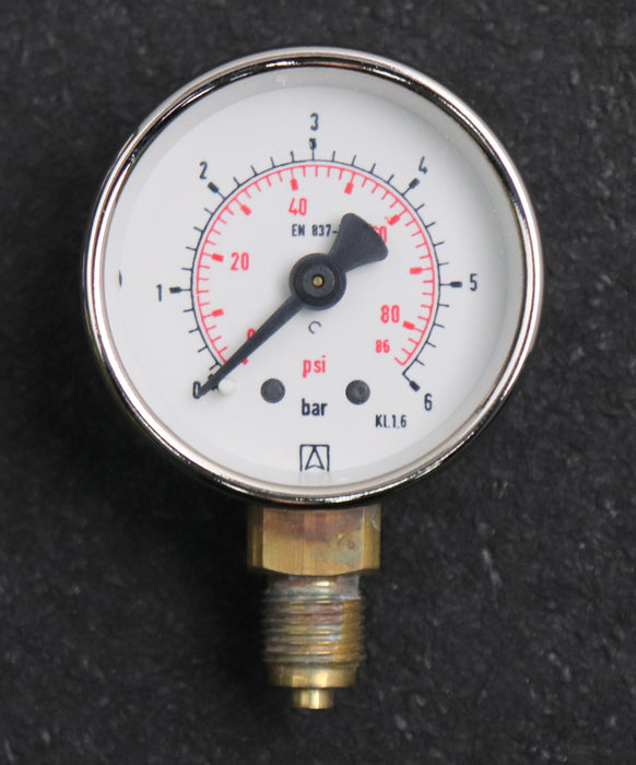 Bild des Artikels SPRIMAG-Manometer-0-6bar-Ø-40mm-G1/8"-UN-Kl-1.6-unbenutzt-in-OVP