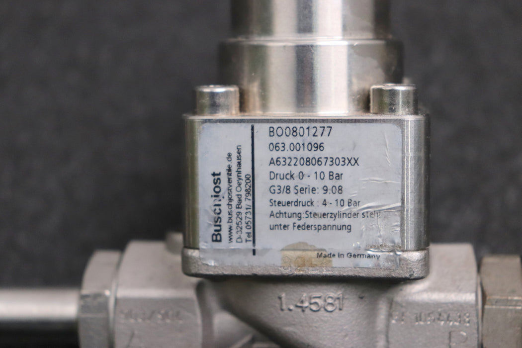 Bild des Artikels BUSCHJOST-Magnetventil-BO0801277-A632208067303-Druck-0-10bar-G3/8"-Serie-9.08