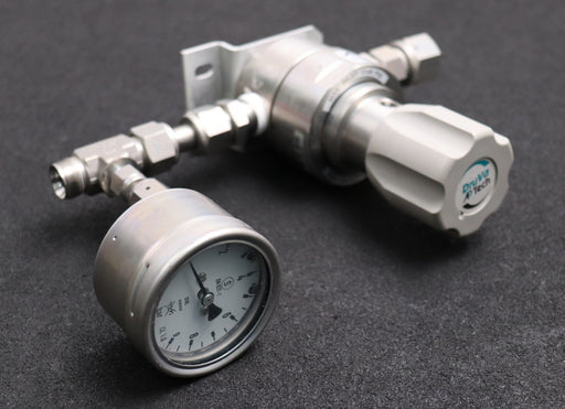 Bild des Artikels APTECH-Drosselventil-AK1210S-2P-8-8-mit-Messuhr-WIKA--1-bis-9bar