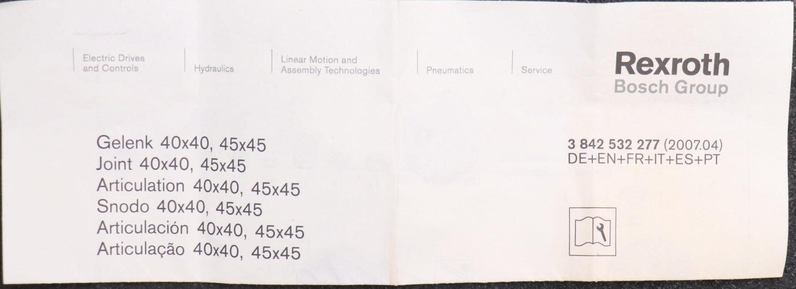 Bild des Artikels REXROTH-Gelenk-Set-45x45mm-Support-Silver-MNR-3-842-538-686