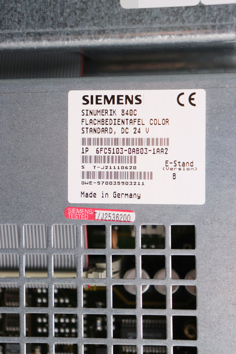 Bild des Artikels SIEMENS-SINUMERIK-840C-Flachbedientafel-Color-19"-6FC5103-0AB03-1AA2-Version-B