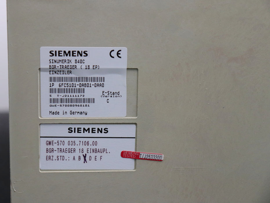 Bild des Artikels SIEMENS-SINUMERIK-840C-Einzeiler-18-EP-BGR-Träger-für-18-Platinen-Rack