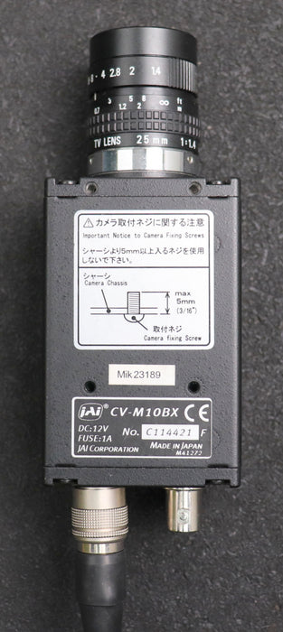 Bild des Artikels JAI-CCD-Kamera-CV-M1BX-mit-COSMICAR/PENTAX-Linse-25mm-1:1.4-mit-Anschlusskabel