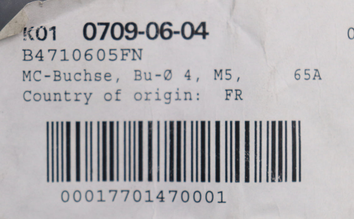 Bild des Artikels STÄUBLI-MULTI-CONTACT-Rundsteckverbinder-einpolig,-unisoliert-Artikel-B4N