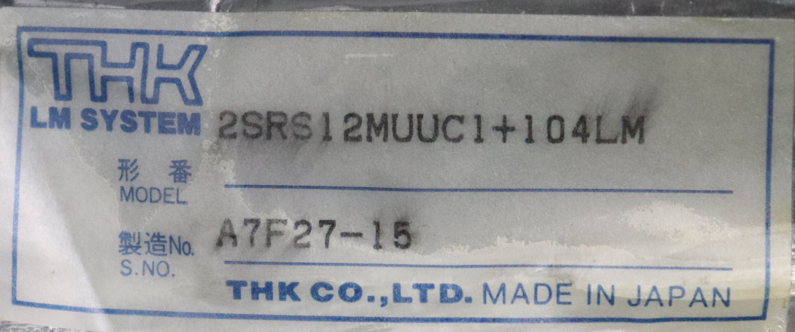 Bild des Artikels THK-Linearführung-Größe-12-mit-2-Wagen-Model-2SRS12MUUC1+104LM-unbenutzt-in-OVP