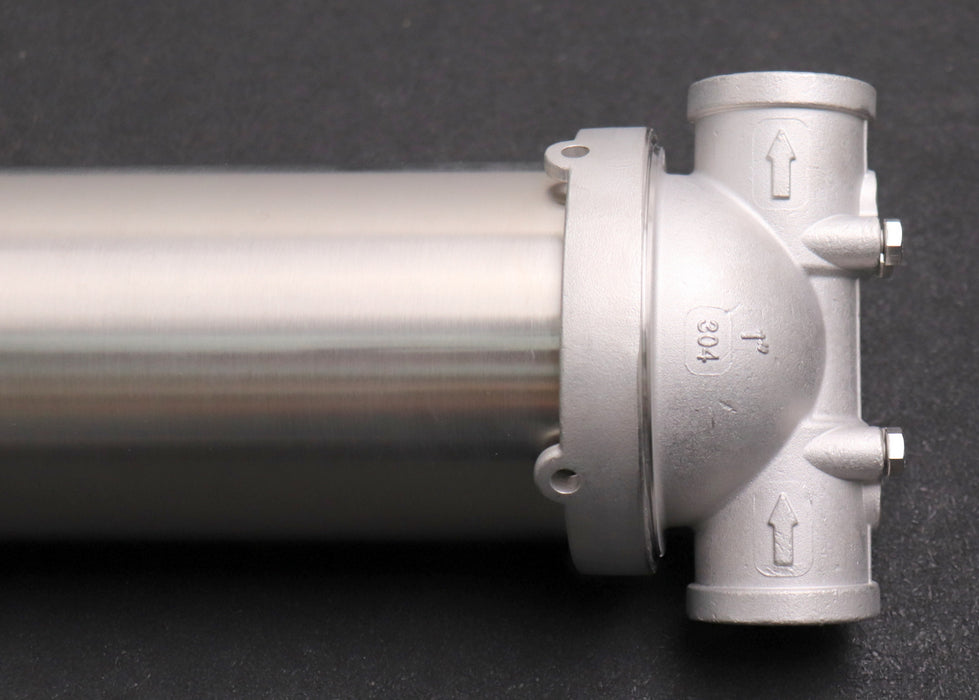 Bild des Artikels Edelstahl-Filtergehäuse-OL-20A-20''-Anschluß-1''-IG-mit-2-Manometeranschlüßen