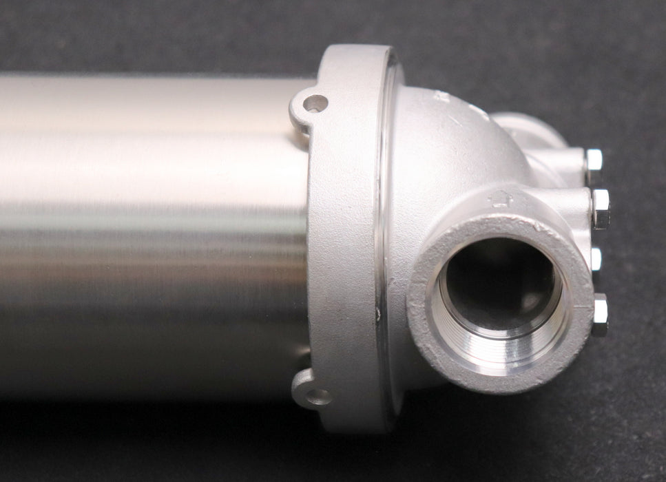 Bild des Artikels Edelstahl-Filtergehäuse-OL-20A-20''-Anschluß-1''-IG-mit-2-Manometeranschlüßen