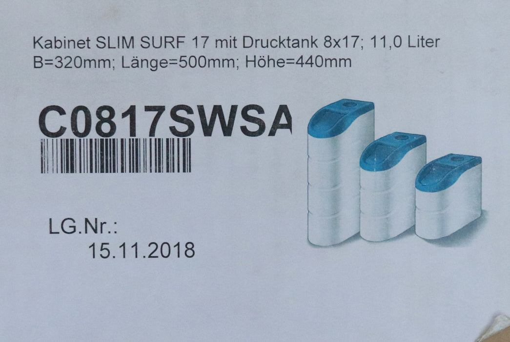 Bild des Artikels BKG-Kabinette-für-Enthärtungsanlage-Slim-Surf-17-C0817SWSAS-mit-MWG-Drucktank