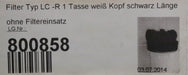 Bild des Artikels Filter-Typ-LC-R-1-Tasse-weiß-Kopf-Schwarz-Anschlüsse-1''-InnenØ-135mm
