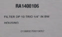 Bild des Artikels 3-fach-Filtergehäuse-10"-unter-Küchenspüle-DP-10-TRIO-1/4"-IN-BW-unbenutzt