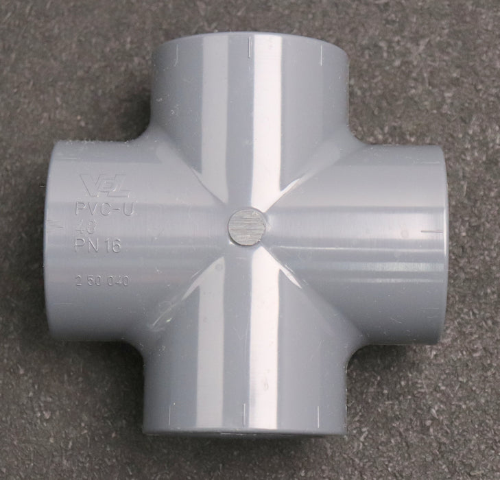 Bild des Artikels VDL-2x-Kreuzstück-PVC-U-ÖffnungsØ-40mm-PN16-Art.Nr.-2.50.040-unbenutzt