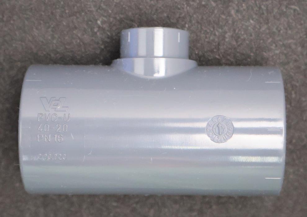 Bild des Artikels VDL-10x-T-Stück-90°-reduzierend-PVC-U-Ø-40-20mm-PN16-2-030-023-unbenutzt