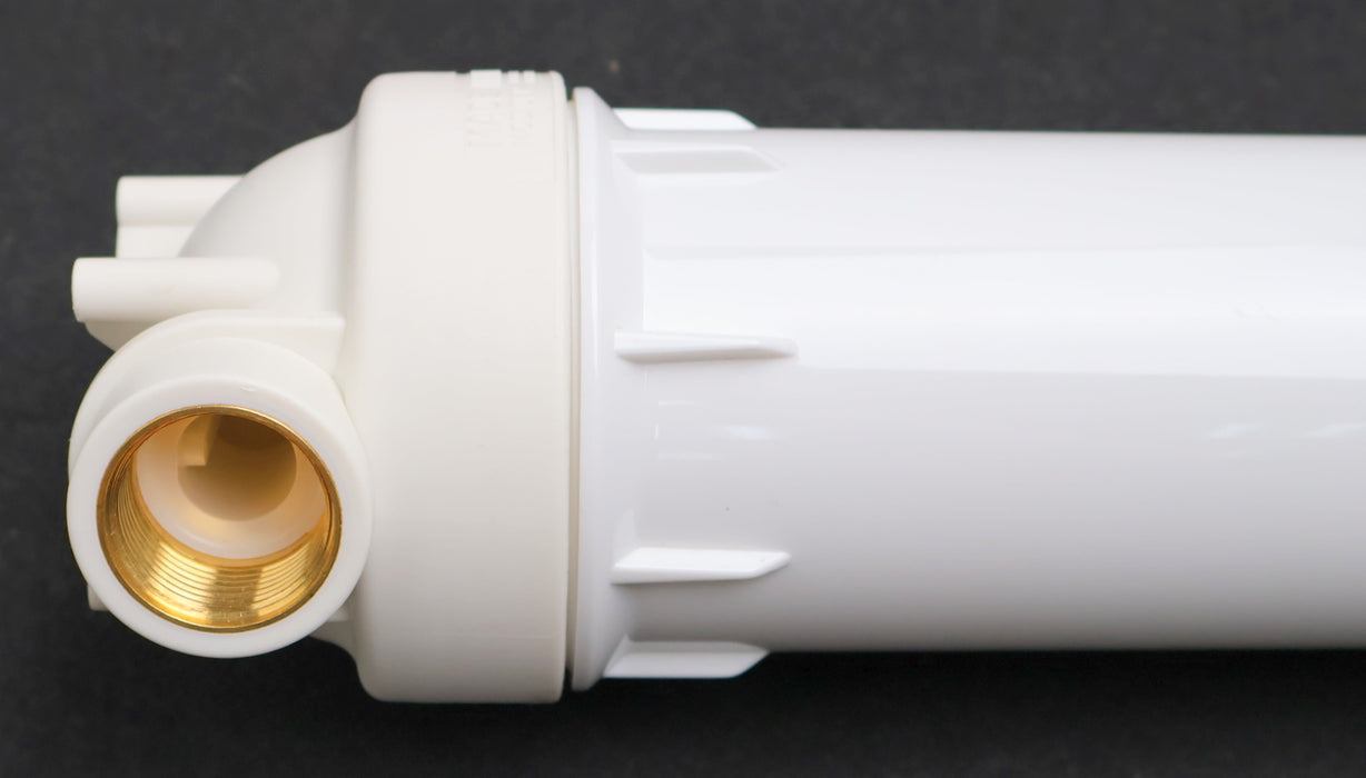 Bild des Artikels Filtergehäuse-10"-DP-10-MONO-1"-OT-BW-mit-Messing-Anschluss-Tasse-weiß-RB1380706