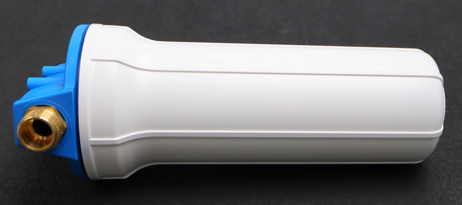 Bild des Artikels Filtergehäuse-10"-mit-Messing-Anschluss-3/4''-Tasse-weiß-Deckel-Blau