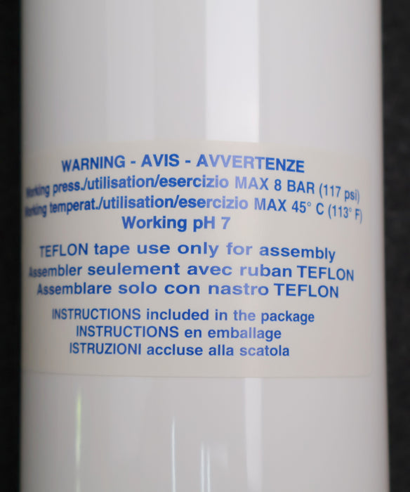 Bild des Artikels Filtergehäuse-10"-Anschluss-1/4''-Tasse-Weiß-Deckel-Weiß-unbenutzt