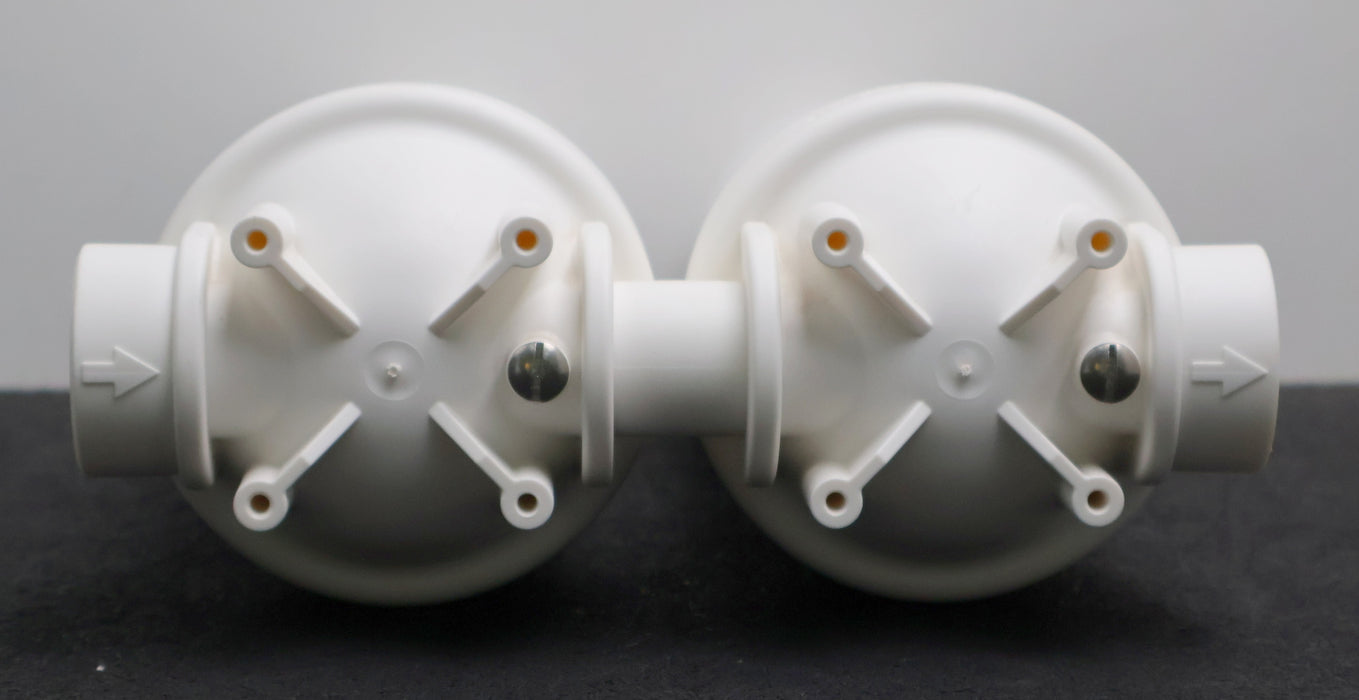 Bild des Artikels 2-fach-Wasseriltergehäuse-10"-DP-10-DUO-1/4"--Tassen-weiß-Anschlüsse-1/4"-IG