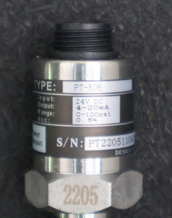 Bild des Artikels Drucktransmitter-Type:-PT-506-R-1/4''-24VDC-4-20mA-0-300psi-unbenutzt