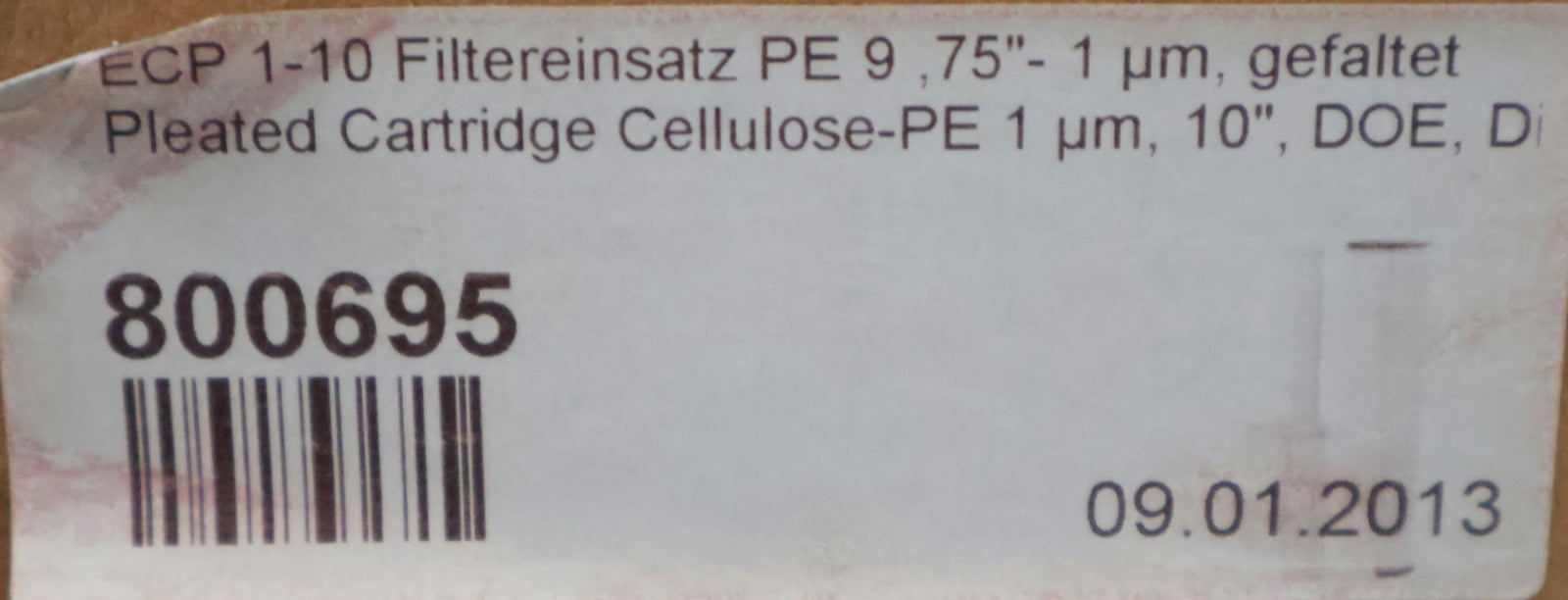 Bild des Artikels PENTEK-Wasserfilter-ECP1-10-10''-1µm-unbenutzt-in-OVP