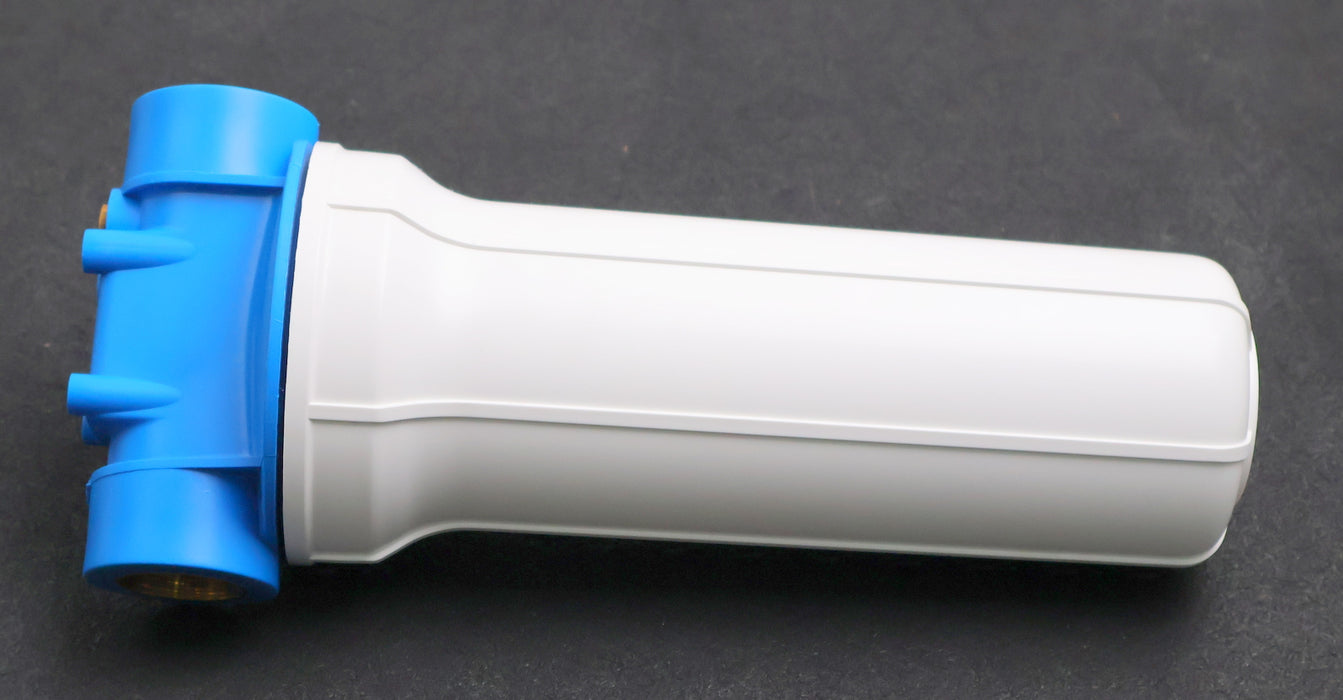 Bild des Artikels Filtergehäuse-Länge-10''-Messinganschlüsse-1''-Filtertasse-weiß-unbenutzt