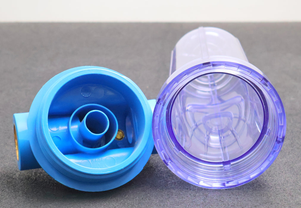 Bild des Artikels Filtergehäuse-Länge-10''-Messinganschlüsse-1''-Klarsichtfiltertasse-unbenutzt