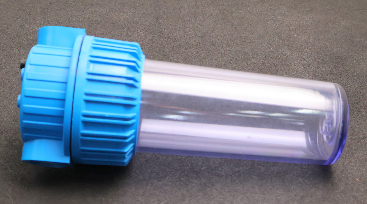 Bild des Artikels Filtergehäuse-Länge-10''-Messinganschlüsse-3/4''-Klarsichtfiltertasse-unbenutzt