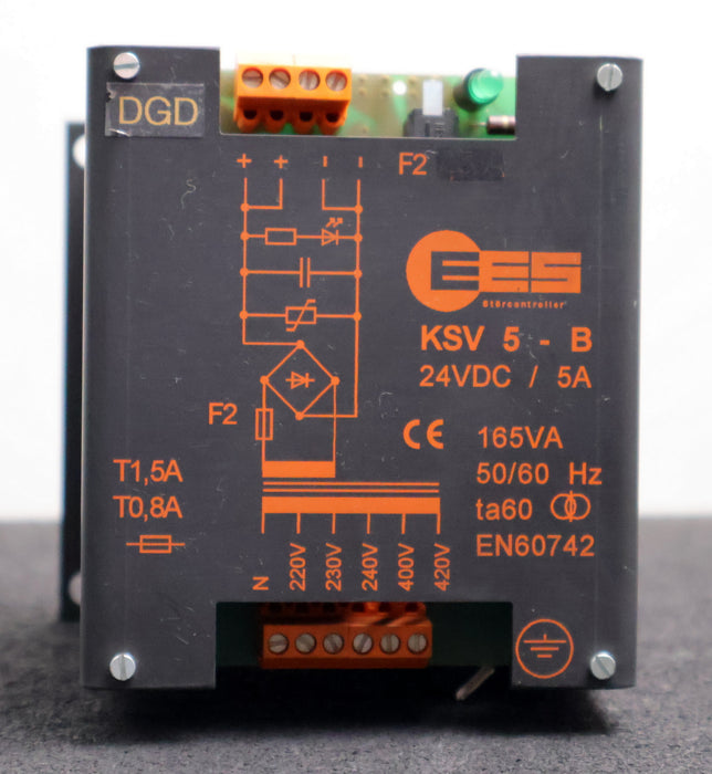 Bild des Artikels EES-/-DGD-Netzgerät-KSV5B-Art.Nr.-101KSV5DOU1-Input-230VAC-Output-24VDC-5A