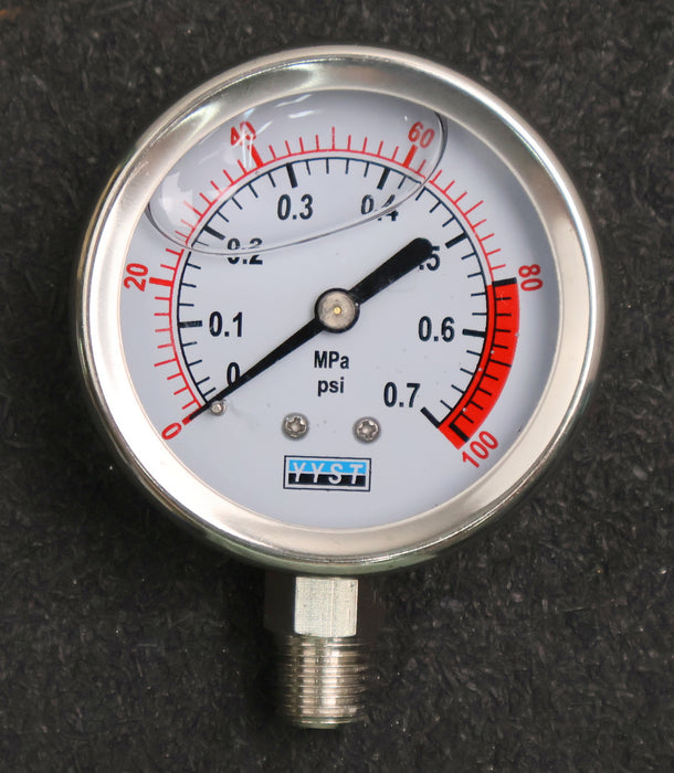 Bild des Artikels YYST-Manometer-pressure-gauge-0-0,7MPa-waagerecht-Anschlussgewinde-G1/4“