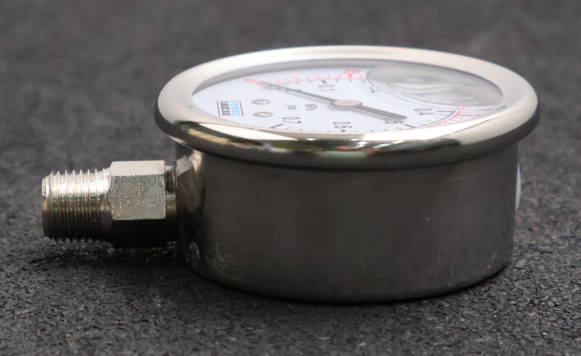 Bild des Artikels YYST-Manometer-pressure-gauge-0-0,7MPa-waagerecht-Anschlussgewinde-G1/4“