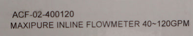 Bild des Artikels MAXIPURE-Inline-Durchflussmesser-ACF-20-400120-Gewindegröße-2''-40-120GPM