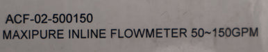 Bild des Artikels MAXIPURE-Inline-Durchflussmesser-ACF-20-500150-Gewindegröße-2''-50-150GPM