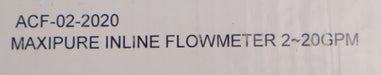 Bild des Artikels MAXIPURE-Inline-Durchflussmesser-ACF-02-2020-Gewindegröße-3/4''-2-20GPM