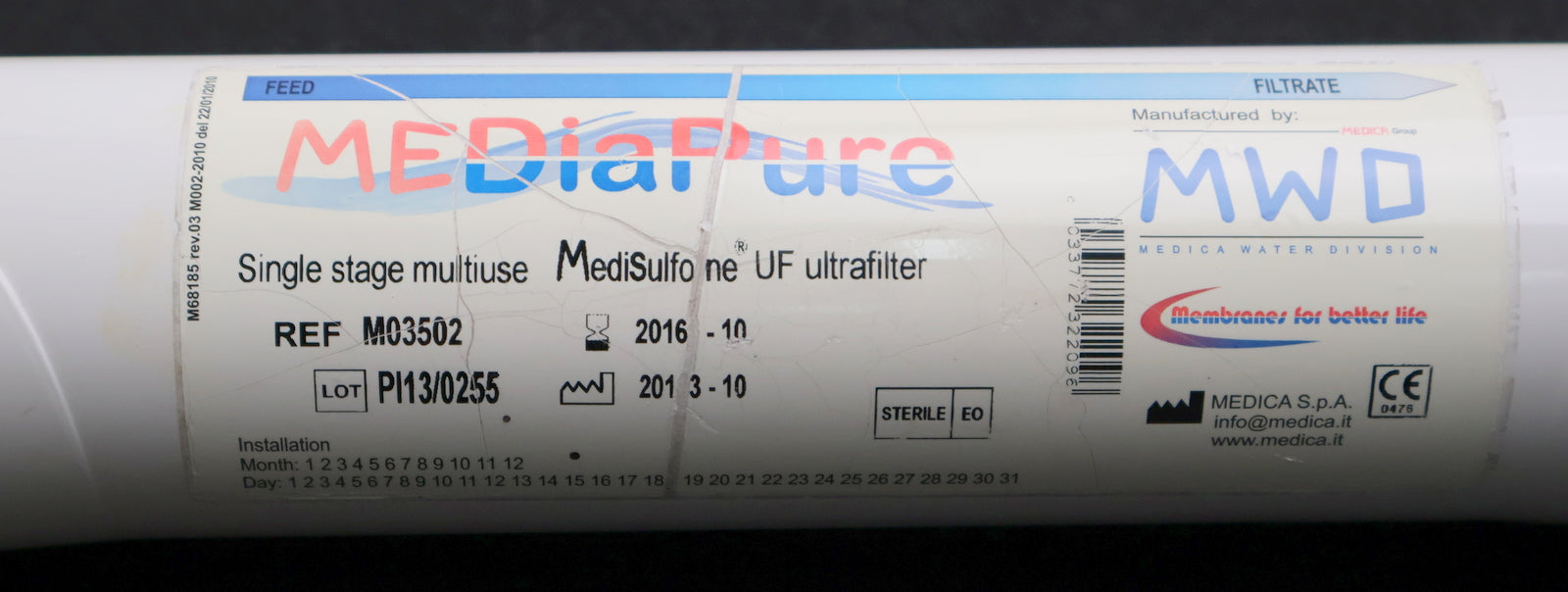 Bild des Artikels MEDIAPURE-antibakterieller-Filter-Anschlüsse-1/2''AG-MediSulfone-UF-ultrafilter-