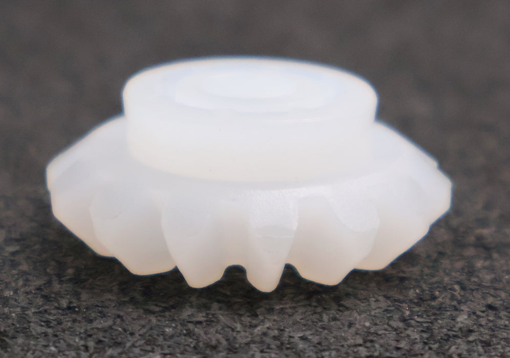 Bild des Artikels 5x-Kunststoff-Kegelstirnrad-Modul-3-GesamtØ-44mm-Zähnezahl-Z=-14-Material-PVDF