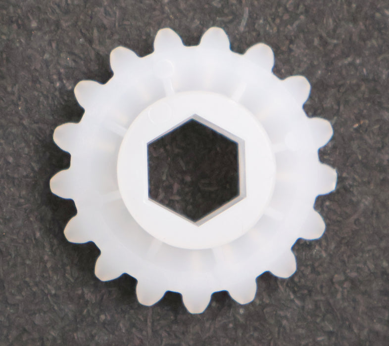 Bild des Artikels 5x-Kunststoff-Kegelstirnrad-Modul-3-GesamtØ-44mm-Zähnezahl-Z=-17-Material-PVDF