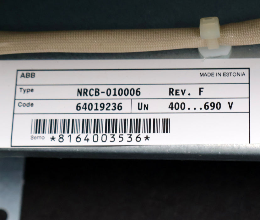 Bild des Artikels ABB-Attenuator-Type-NRCB-010006-Code-64019236-400-690V-Rev.-F-gebraucht