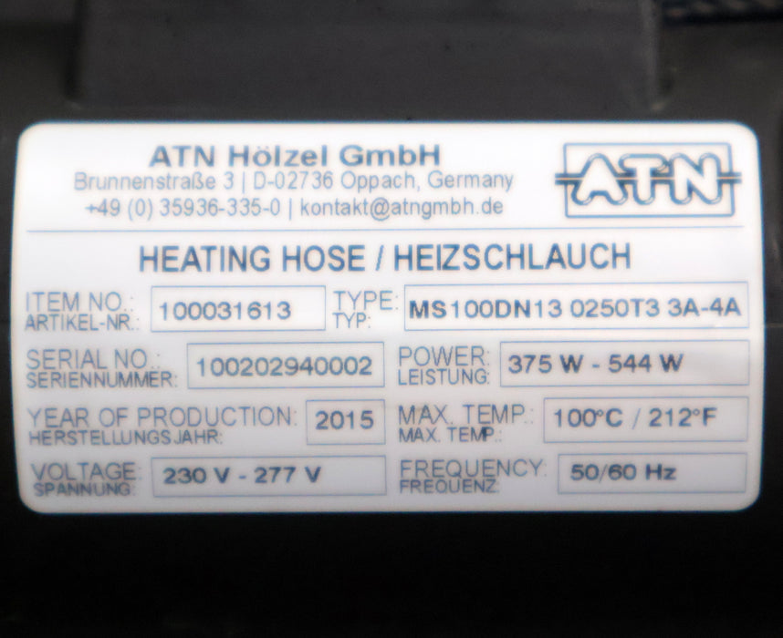 Bild des Artikels ATN-Heizschlauch-MS100DN13-0250T3-3A-4A-Item-No.-100031613-2,5m-Schlauch