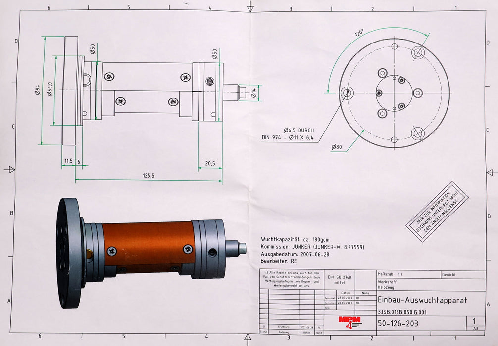 Bild des Artikels MPM-Spindeleinbau-Auswuchtapparat-3.ISB.018B.050.G.001-JUNKER-Art.Nr.-8.27559