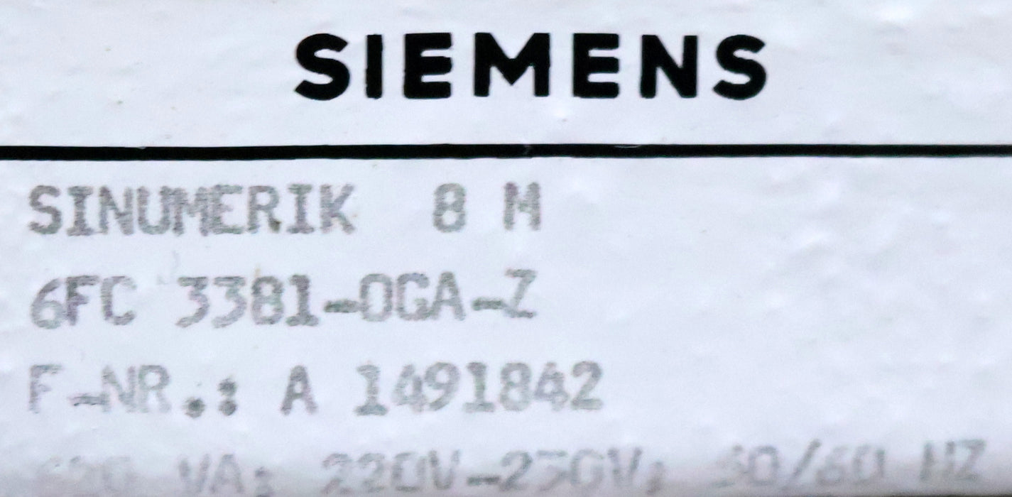 Bild des Artikels SIEMENS-SINUMERIK-8M-Rack-6FC3381-0GA-Z-mit-Platine-6FX1191-3AA00