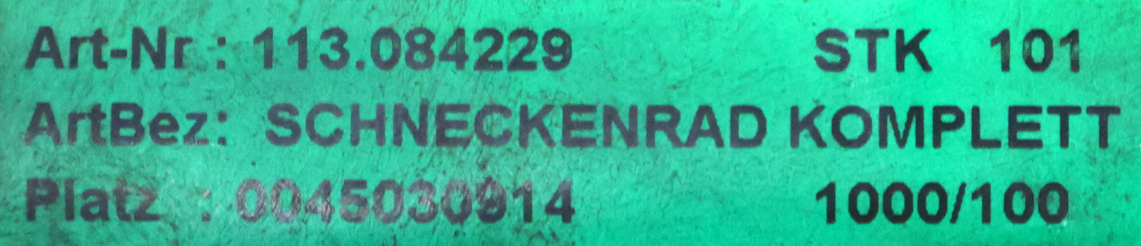 Bild des Artikels JUNKER-Schneckenrad-komplett-mit-Welle-Art.Nr.-113.084229-Gesamtlänge-420mm