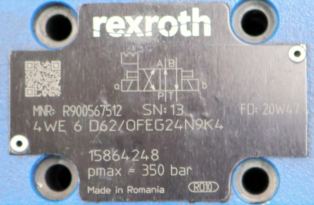 Bild des Artikels REXROTH-Wegeventil-4WE-6-J62/OFEG24N9K4-MNR:-R900567512-pmax:-350bar-gebraucht