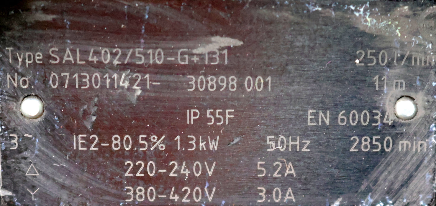 Bild des Artikels BRINKMANN-Schlürf-Tauchpumpe-Type-SAL402/510-G+131-250l/min-Förderhöhe-11m