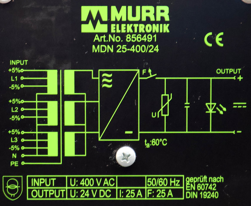 Bild des Artikels MURR-ELEKTRONIK-Kompaktnetzgerät-Power-Supply-MDN-25-400/24-Art.No.-856491
