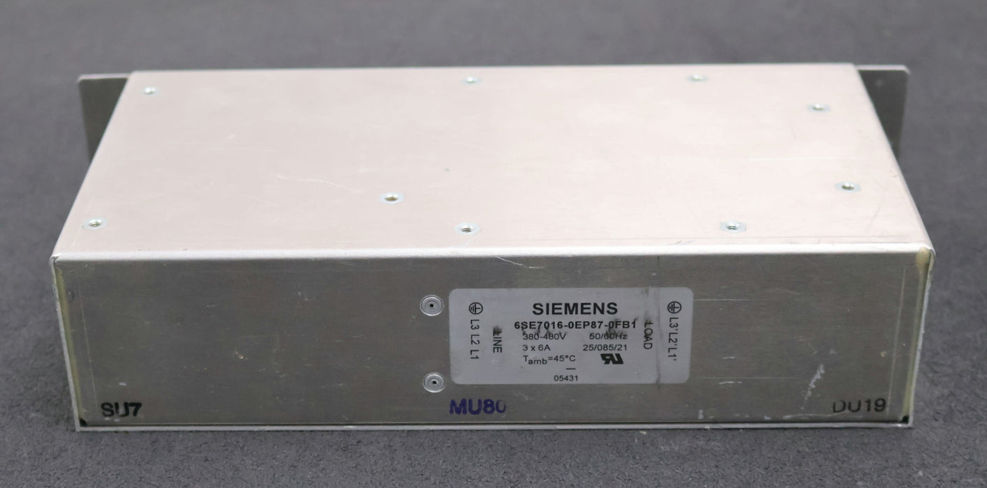 Bild des Artikels SIEMENS-Entstörfilter-6SE7016-0EP87-0FB1-380-480V-50/60Hz-3x-6A-gebraucht