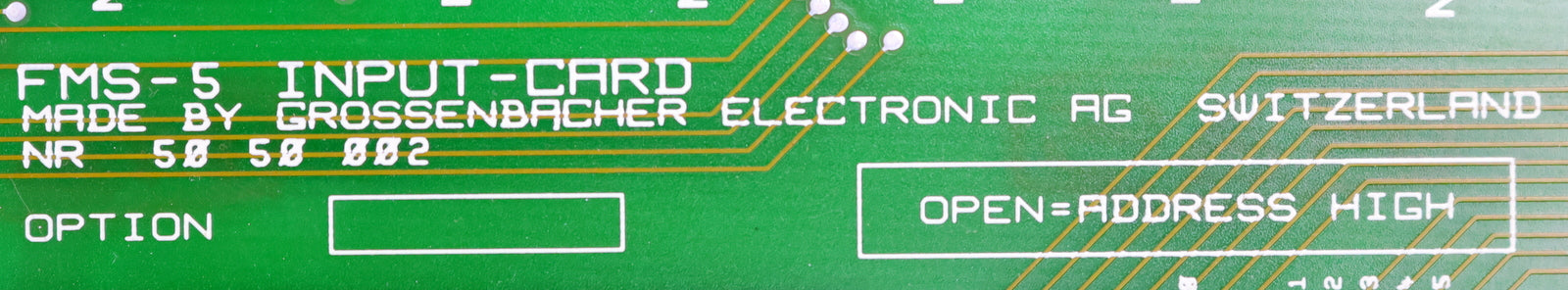 Bild des Artikels GROSSENBACHER-Input-Card-FMS-5-Nr.-50-50-002-gebraucht