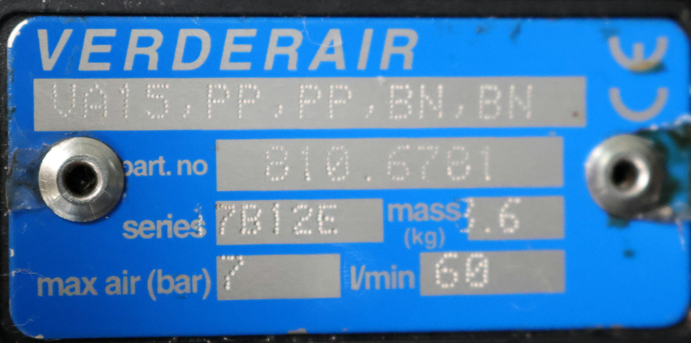 Bild des Artikels VERDERAIR-Druckluft-Membranpumpe-VA15-PP,-PP,-BN,-BN-810.6781-Series-7B12E