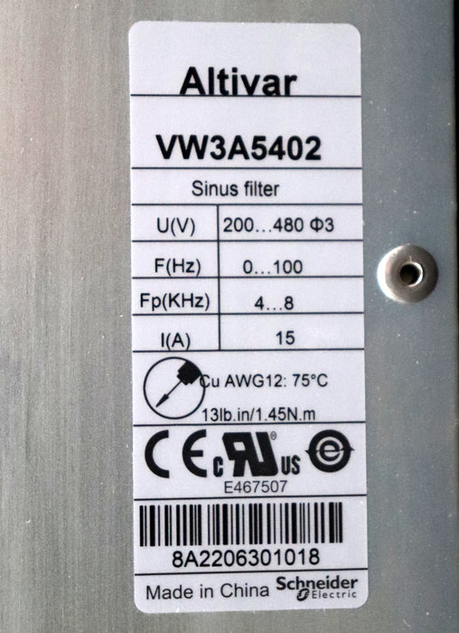 Bild des Artikels SCHNEIDER-Sinus-Filter-für-Frequenzumrichter-ALTIVAR-VW3A5402-200-480V