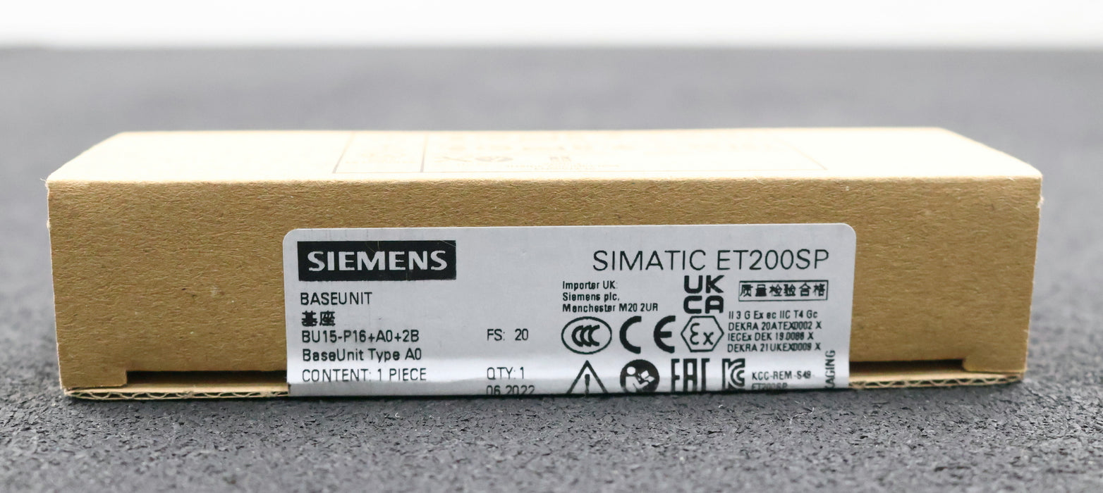 Bild des Artikels SIEMENS-2x-SIMATIC-ET-200SP-Base-Unit-A0-BU15-P16+A0+2B-6ES7193-6PB00-0BA0