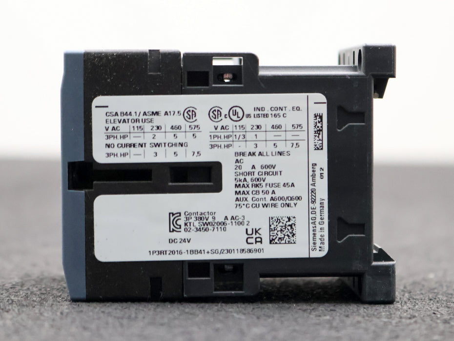 Bild des Artikels SIEMENS-Schütz-3RT2016-1BB41-Spulenspannung-24VDC-400V-4kW-unbenutzt-in-OVP